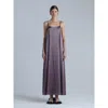 Alas Aphrodite Sleeveless Silk Maxi Dress In Purple