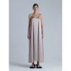 Alas Aphrodite Sleeveless Silk Maxi Dress In Silver