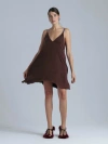 Alas Cupro Dress In Burgundy