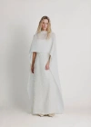 Alas High Neck Bridal Cape In White