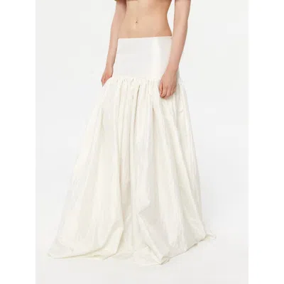 Alas Maxi Bridal Taffeta Skirt In Neutral