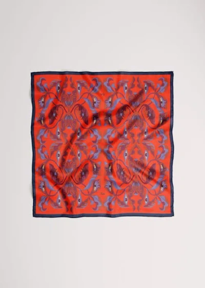 ALAS ALAS MEDIUM PURE SILK PATTERNED SCARF