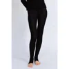 Alas Merino Wool Sheer Open Heel Leggings In Black