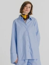 Alas Oversized Poplin Shirt In Blue