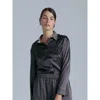 Alas Silk Long Sleeve Shirt In Gray