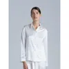 Alas Silk Long Sleeve Shirt In White