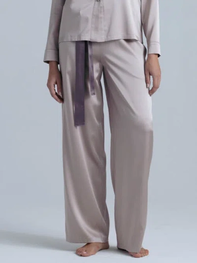 Alas Silk Pajama Pants In Neutral