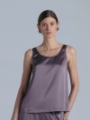 Alas Silk Tank Top In Purple