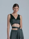 Alas Silk V-neck Top In Black