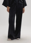 Alas Silk Wide Leg Pants In Black