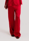 Alas Silk Wide Leg Pants In Red