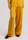 Alas Silk Wide Leg Pants In Gold