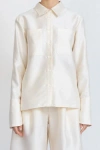 Alas Silk-wool Blend Fitted Shirt In White