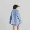 Alas Oversized Poplin Shirt In Blue
