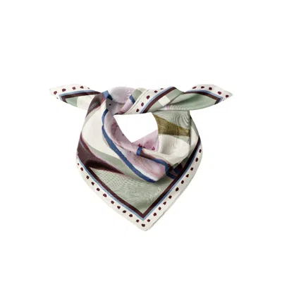 Alas Women's Green / Neutrals Silk Bandana The Botanist's Gift In Mint