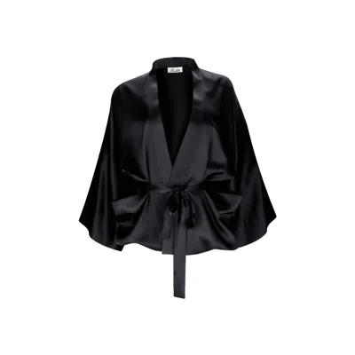Alas Women's Silk Kimono Jacket In Black