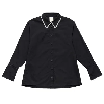 Alas Women's Silk-cotton Shirt In Black