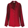 Alas Women's The Signature Oversizes Silk Top In Red In Red