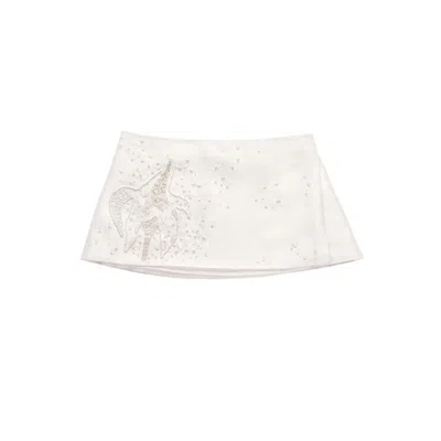 Alas Women's White / Neutrals Full Bloom Layering Skirt In Ivory