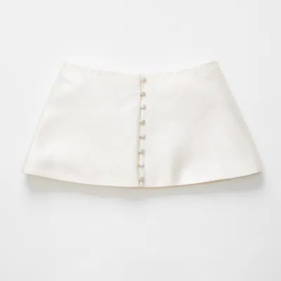 Alas Women's White / Neutrals Lilly Of The Valley Layering Skirt