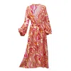 Alas Viscose Robe In Yellow/orange