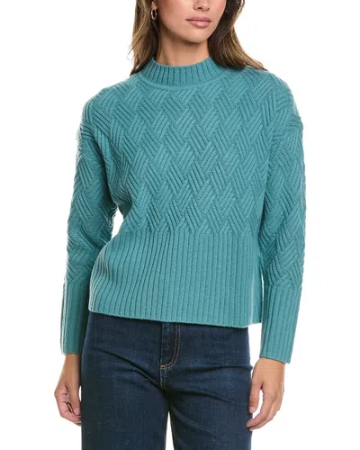 Alashan Cashmere Arabella Basketweave Wool Sweater In Blue