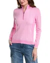 Alashan Cashmere Birdseye Cashmere-blend 1/2-zip Pullover In Pink