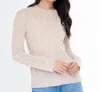 Alashan Cashmere Breezy Cable Pullover Sweater In Snow In Neutral