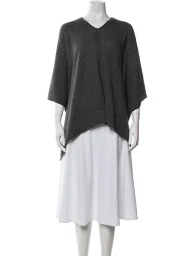 Pre-owned Alashan Cashmere Cashmere Off-the-shoulder Sweater In Grey