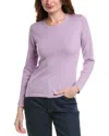 Alashan Cashmere Classic Crewneck Cashmere-blend Pullover In Purple