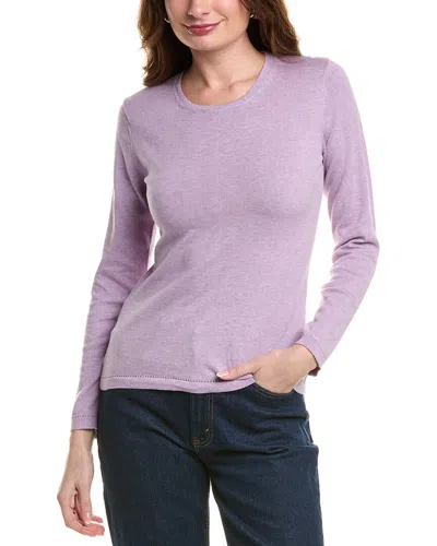 Alashan Cashmere Classic Crewneck Cashmere-blend Pullover In Purple