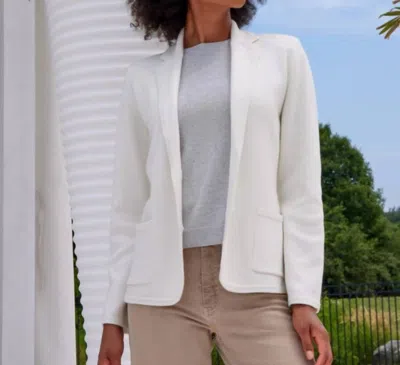 Alashan Cashmere Cotton Cashmere Bentley Blazer In White