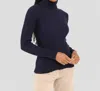 Alashan Cashmere Cotton Cashmere Blair Rib Turtleneck Top In Pepper