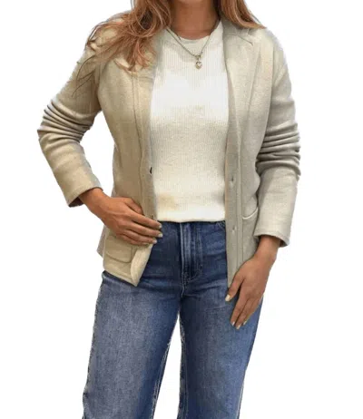 Alashan Cashmere Cotton Cashmere Geneva Blazer In Pistachio In White