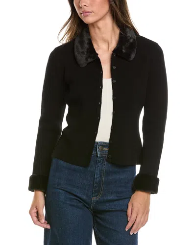 Alashan Cashmere Evy Wool Cardigan In Black