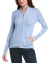 Alashan Cashmere Fairway Full Zip Cashmere-blend Jacket In Blue