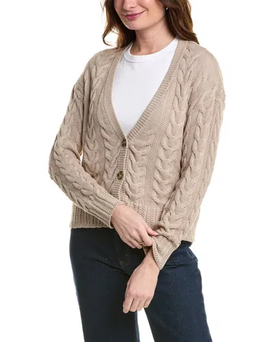 Alashan Cashmere Horseshoe Seed Stitch Cashmere-blend Cardigan In Brown
