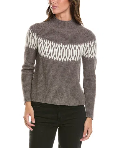 Alashan Cashmere Islay Shaker Fair Isle Wool Sweater In Brown