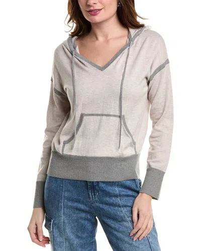 Alashan Cashmere Josie Cashmere-blend Hoodie In Gray