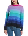 Alashan Cashmere Loulou Striped Marled Crewneck Sweater In Multi In Multi