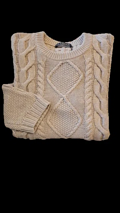 Alashan Cashmere Lucky League Cable Pullover In Ecru In Neutral