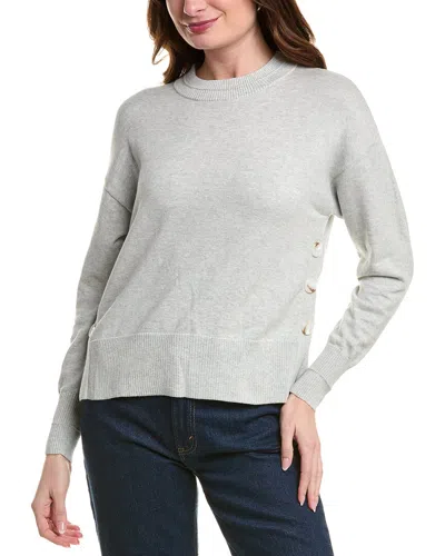 Alashan Cashmere Madeline Button Placket Cashmere-blend Sweater In Gray