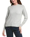 Alashan Cashmere Madeline Button Placket Cashmere-blend Sweater In Gray