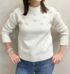 Alashan Cashmere Merino Pearl Bobble Sweater In Cream In White