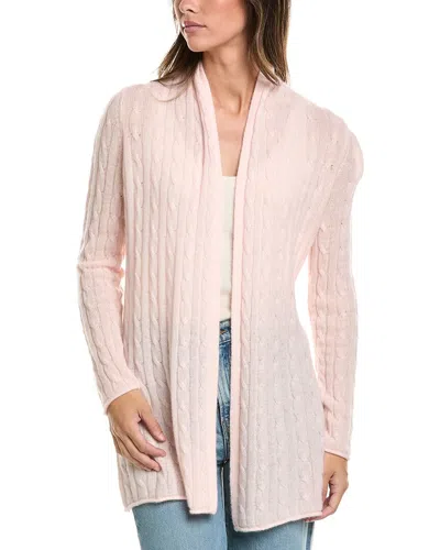 Alashan Cashmere Mini Breezy Cable Cashmere Duster Cardigan In Brown