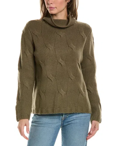 Alashan Cashmere Modern Cable Wool Pullover In Green