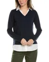 Alashan Cashmere Montage Shirttail Cashmere-blend Sweater In Black