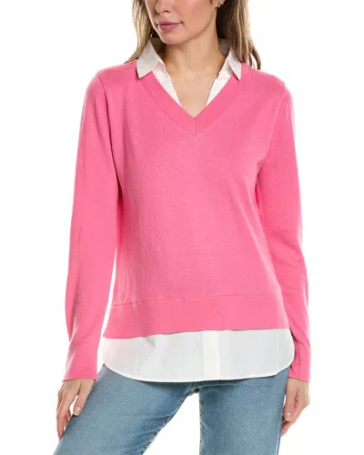 Alashan Cashmere Montage Shirttail Cashmere-blend Sweater In Pink