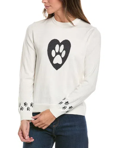 Alashan Cashmere Pet Love Crew Cashmere-blend Sweater In White