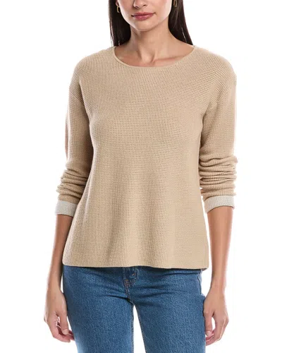 Alashan Cashmere Plaited Reversible Cashmere-blend Pullover In Gray